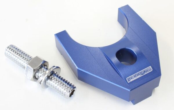 AEROFLOW BILLET DISTRIBUTOR HOLD DOWN BLUE LARGE V2 WINDSOR & 351C