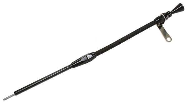 AEROFLOW SB CHEV ENGINE DIPSTICK LATE MODEL DRIVERS SIDE BLACK