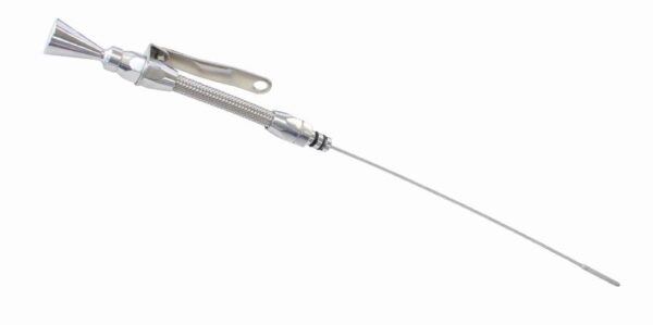 AEROFLOW SB CHEV ENGINE DIPSTICK EARLY MODEL PASSENGER SIDE CHROME