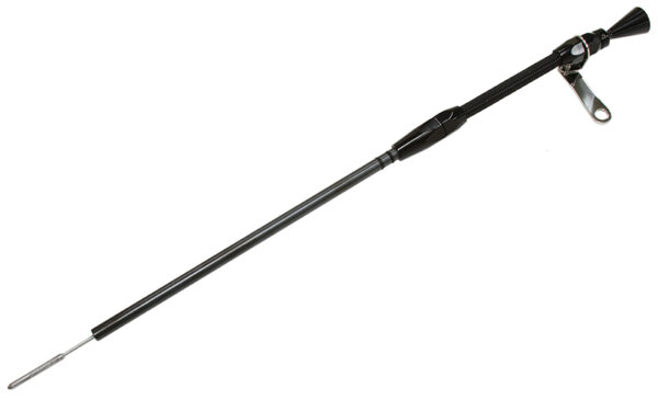 AEROFLOW 302C 351C CLEV ENGINE DIPSTICKBILLET HANDLE S/S BRAIDED TUBE AF64-2112BLK