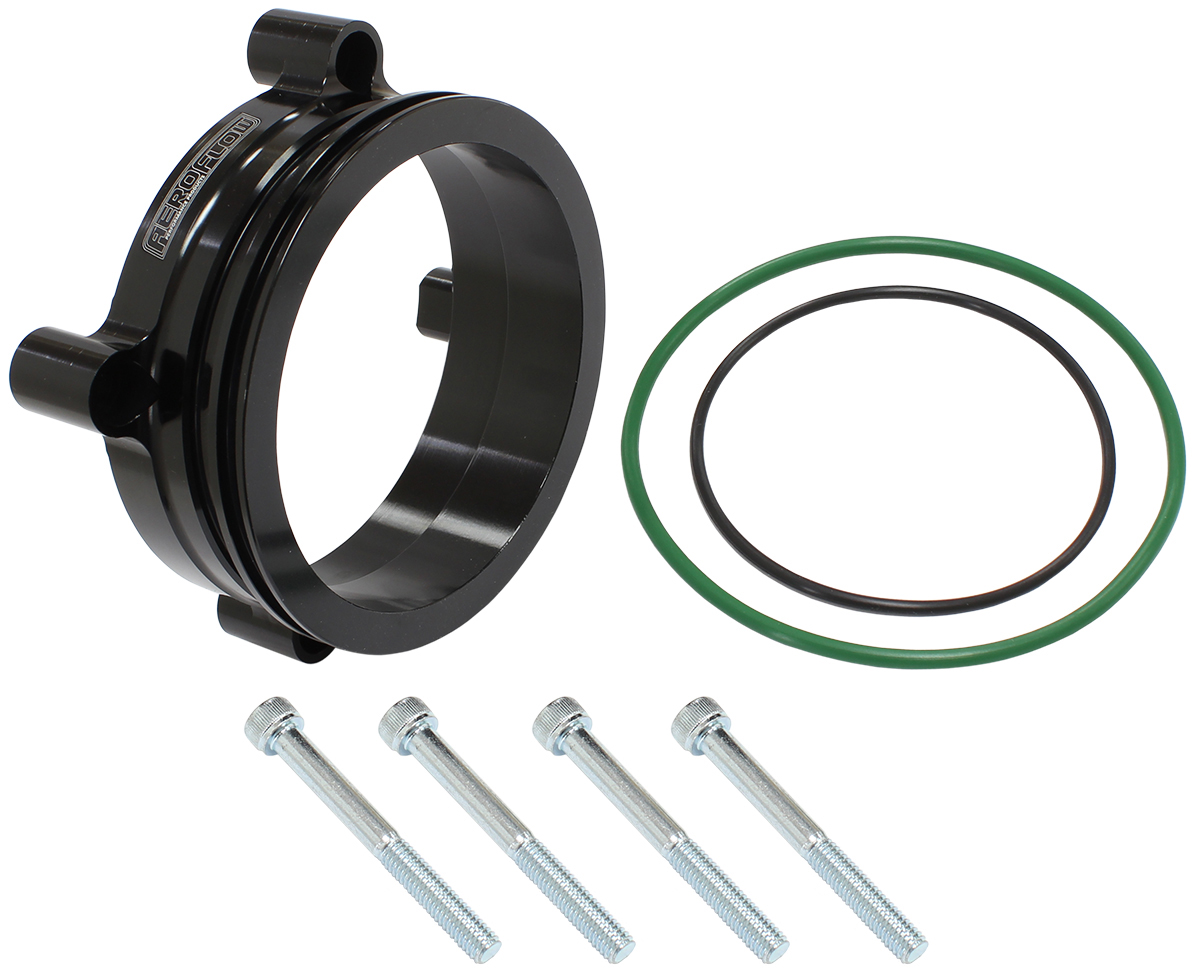 AEROFLOW BOSCH DBW 74mm THROTTLE ADAPT INTERCOOLER CLAMP 3 INCH BLACK