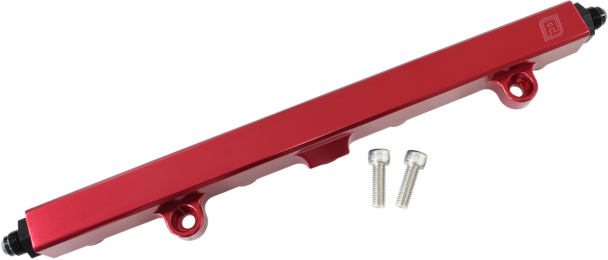 AEROFLOW HONDA K20 K24 FUEL RAIL -8ORB INLETS / OUTLETS RED