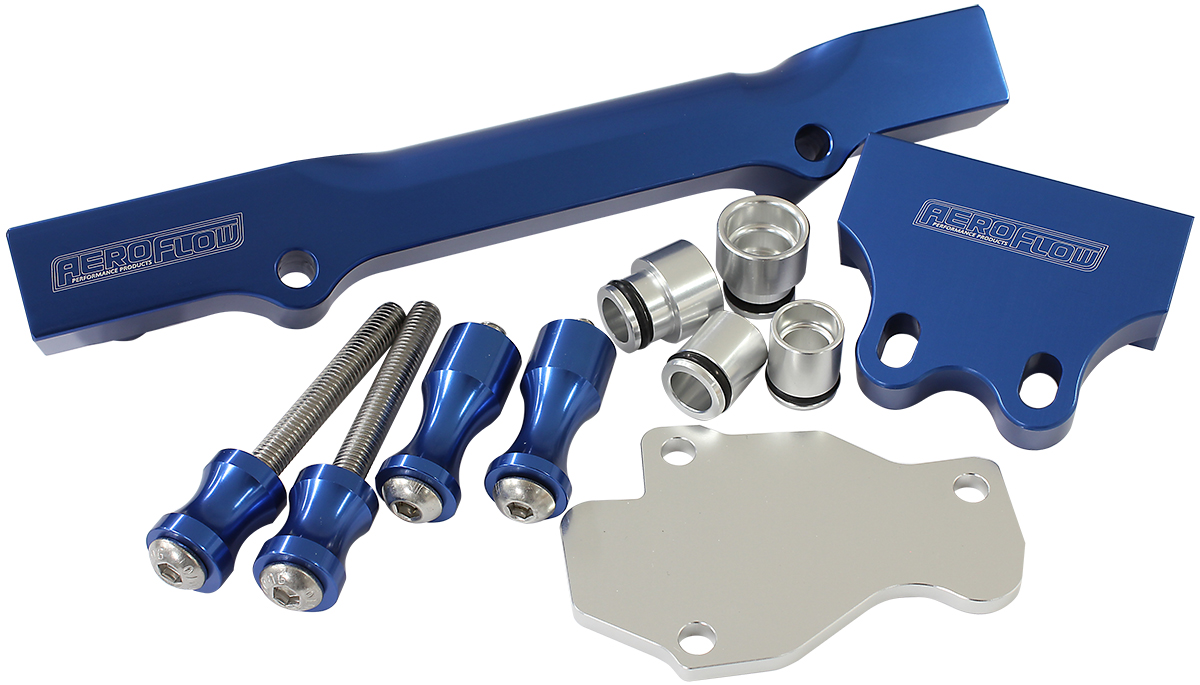 AEROFLOW ROTARY FUEL RAIL KIT SERIES 6 7 & 8. MAZDA RX7 BLUE GEN 2