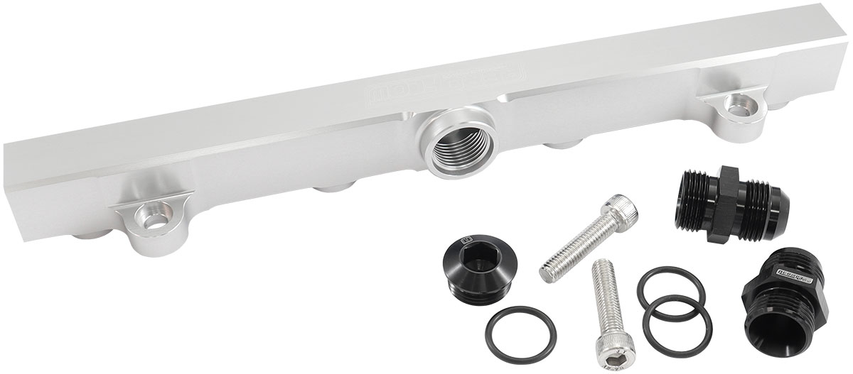 AEROFLOW MITSUBISHI 4G63 EVO 4 to 9 FUEL RAIL -10ORB SILVER