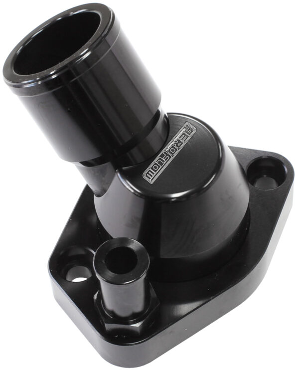 AEROFLOW FORD SB WINDSOR 45 DEG SWIVEL BLACK THERMOSTAT HOUSING SBF