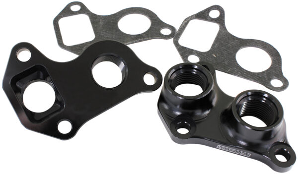 AEROFLOW GM LS WATER PUMP PLATES ADAPTER BLOCK -10ORB PAIR