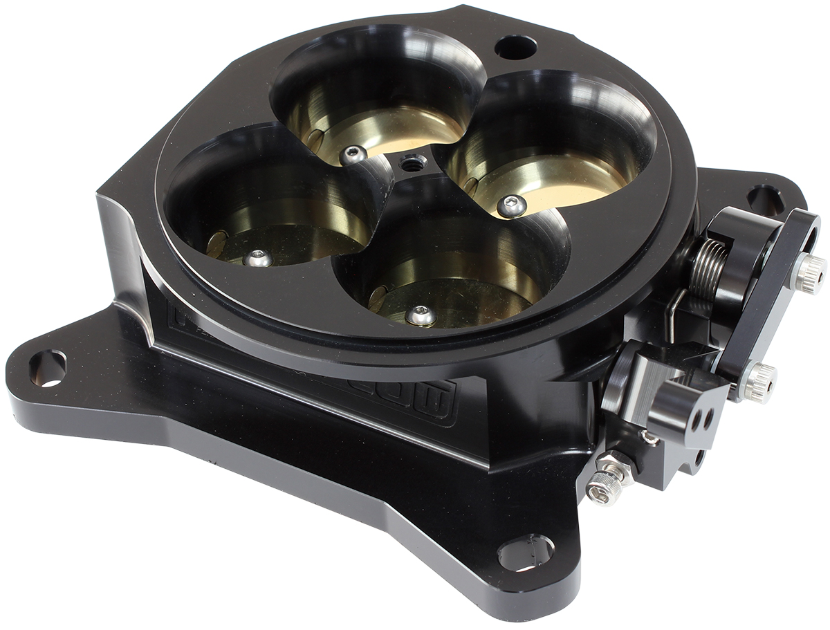 AEROFLOW 4BBL Throttle Body 1375cfm Black 4150 / 4500 4bbl