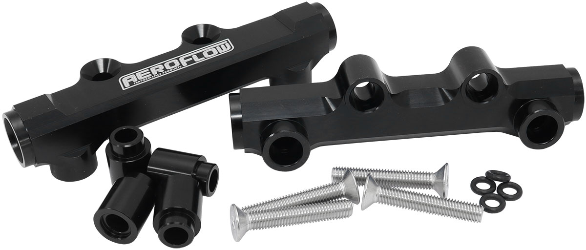 AEROFLOW SUBARU EJ20 EJ25 FUEL RAIL BLACK TOP FEED WRX STI XT GT