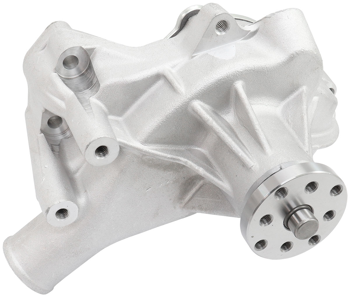 AEROFLOW SMALL BLOCK CHEV LONG WATER PUMP NATURAL CAST SBC