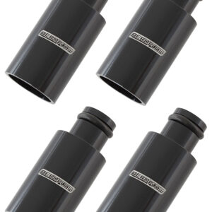 AEROFLOW INJECTOR ADAPTER LONG 14MM TO 11MM FUEL RAIL 4 PACK BLACK