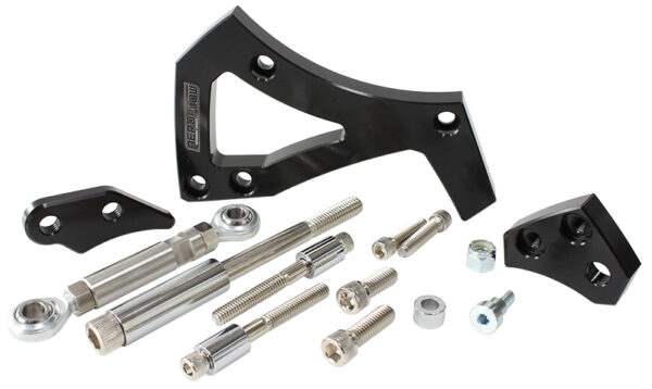 AEROFLOW FORD 351C CLEV BILLET BLACK ALTERNATOR BRACKET D/SIDE MID MOUNT