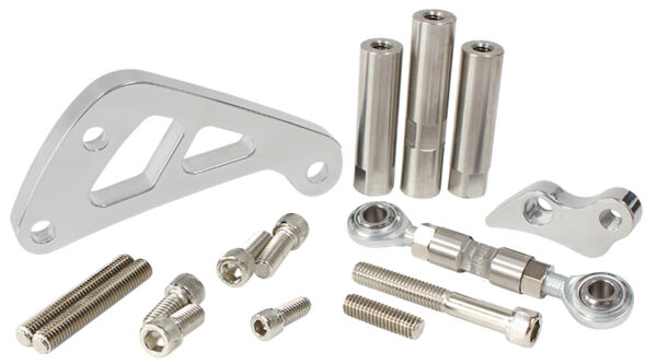 AEROFLOW SBC SUIT MID MOUNT ALT BRACK D/SIDE LONG PUMP - POLISHED