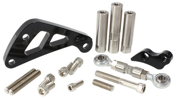 AEROFLOW SBC SUIT MID MOUNT ALT BRACK D/SIDE LONG PUMP - BLACK
