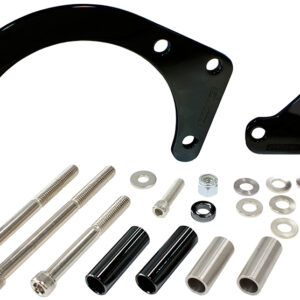 AEROFLOW LOW MOUNT ALT BRACKET BLACK S/B CHEV WITH LONG WATER PUMP