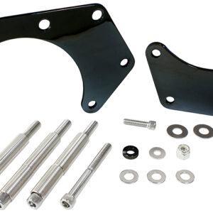 AEROFLOW LOW MOUNT ALT BRACKET BLACK B/B CHEV WITH LONG WATER PUMP