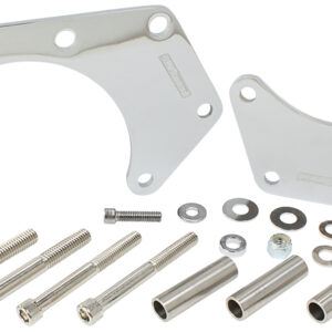 AEROFLOW LOW MOUNT ALT BRACKET CHROME B/B CHEV WITH SHORT WATER PUMP