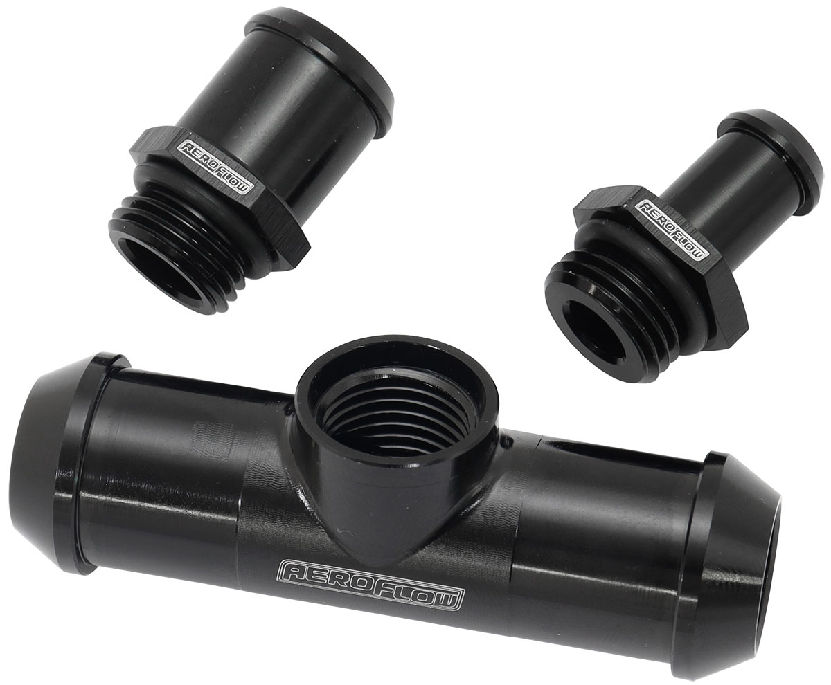 AEROFLOW FORD BARRA BA BF FG XR6 HEATERHOSE T PIECE FALCON BLACK