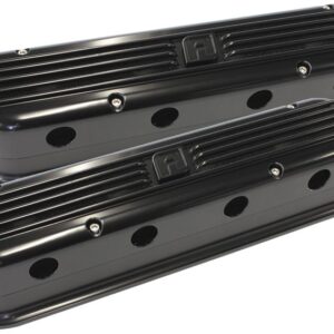 AEROFLOW Billet Aluminium Retro 2-Piece LS Valve Covers, Black Finish