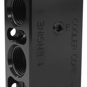 Aeroflow Billet Oil Thermostat -10ORB X 4, 1/8" Port. 71Degc Open