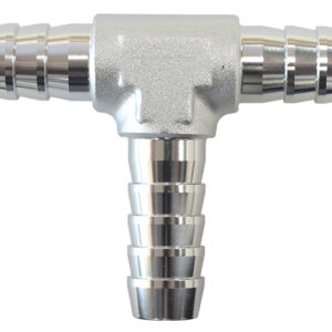 Aeroflow Aluminium T Piece 8mm / 5/16" Silver Tee Vacuum Silicone Hos