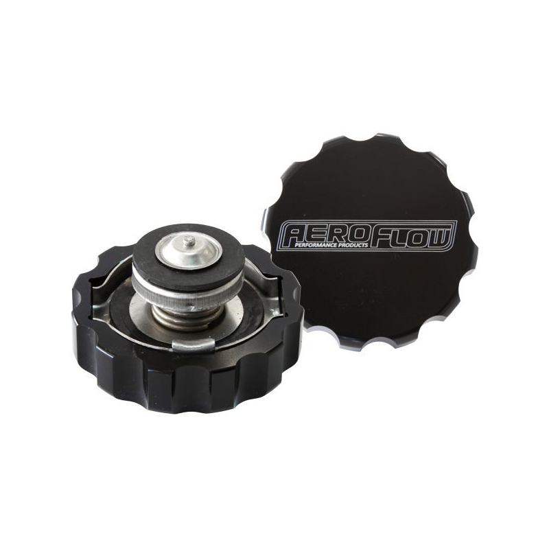 Aeroflow AF64-5043BLK black billet aluminium 42mm radiator cap 1.1 bar