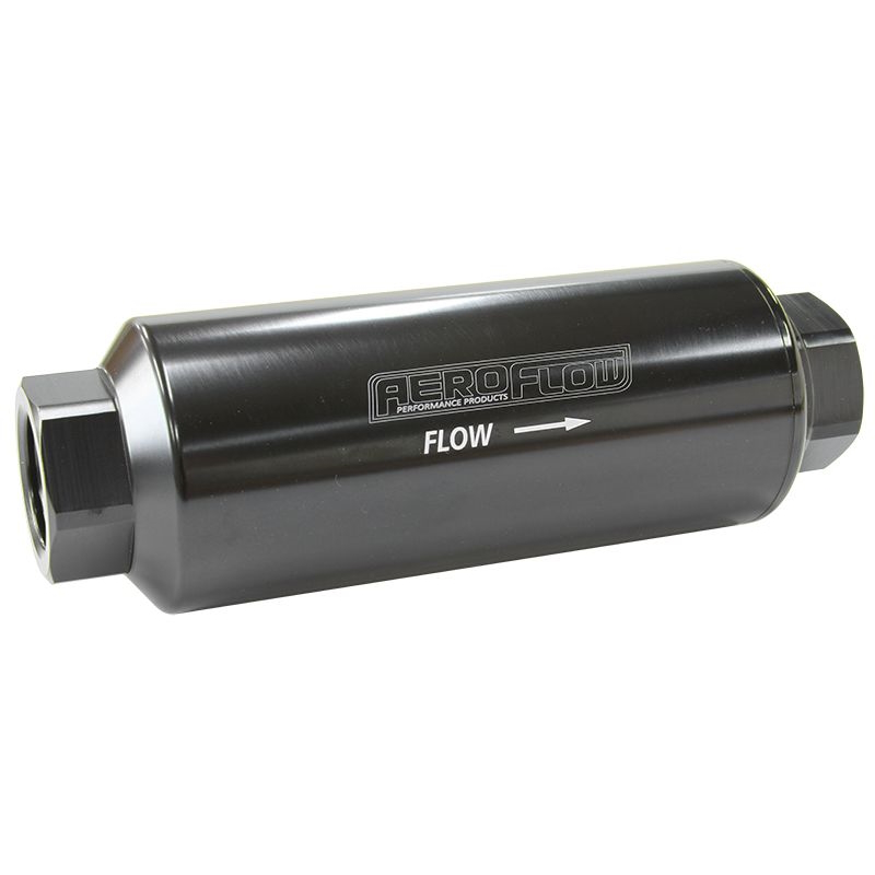 Aeroflow 10 Micron Pro Filter with - 12 A N ORB Ports, Black Finish