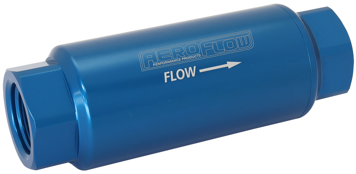 Aeroflow Aeroflow Pro Filter 60 Micron Blue Female -12ORB 2" X 5.5"