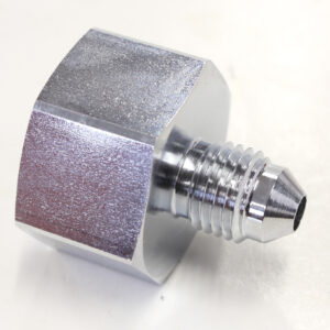 Aeroflow Nitrous Bottle Adapter -4AN Steel Finish Suits Boc Bottle