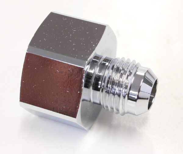 Aeroflow Nitrous Bottle Adapter -6AN Steel Finish Suits Boc Bottle