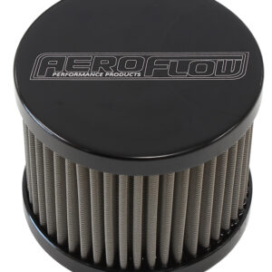 Aeroflow -8AN SS Billet Breather With Female -8AN Re-Usable AF77-2002BLK