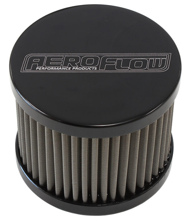 Aeroflow -8AN SS Billet Breather With Female -8AN Re-Usable AF77-2002BLK