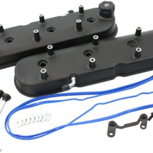 Aeroflow GM LS Factory Valve Cover Set, Tall Height, Black Finish