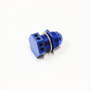 Aeroflow Bolt In -10AN Breather Cast Orfabricated Covers Blue