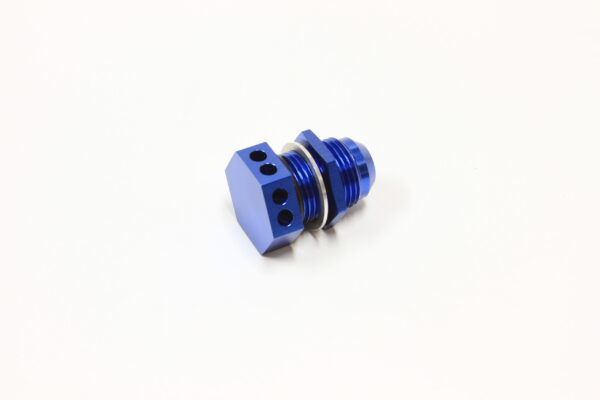 Aeroflow Bolt In -10AN Breather Cast Orfabricated Covers Blue