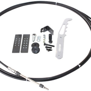 Aeroflow 18FT Parachute Release Cable Kit, Chrome Lever Handle