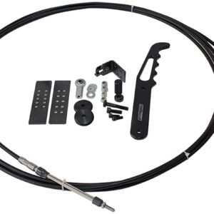Aeroflow 18FT Parachute Release Cable Kit, Black Lever Handle