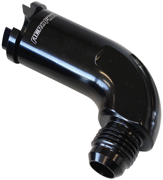 Aeroflow 90 Deg Push On Fuel Fitting 3/8" Return Side -6AN LS1 Lt1 AF803-02BLK