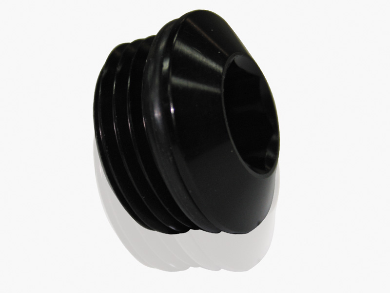 Aeroflow ORB Slimline Port Plug -12AN Black Finish
