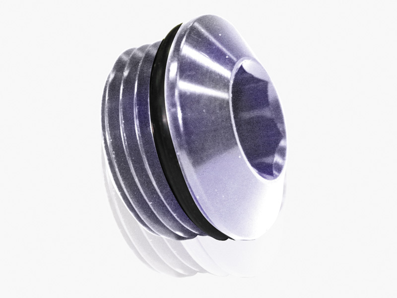 Aeroflow ORB Slimline Port Plug -16AN Silver Finish