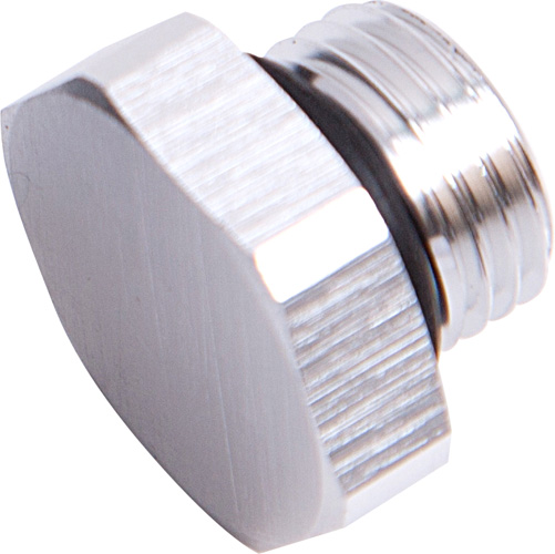 Aeroflow ORB Hex Port Plug -12AN Silver Finish