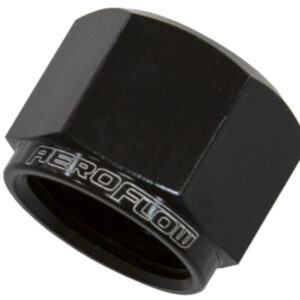 Aeroflow Flare Cap Female -4AN Black -4AN Female Blank Off