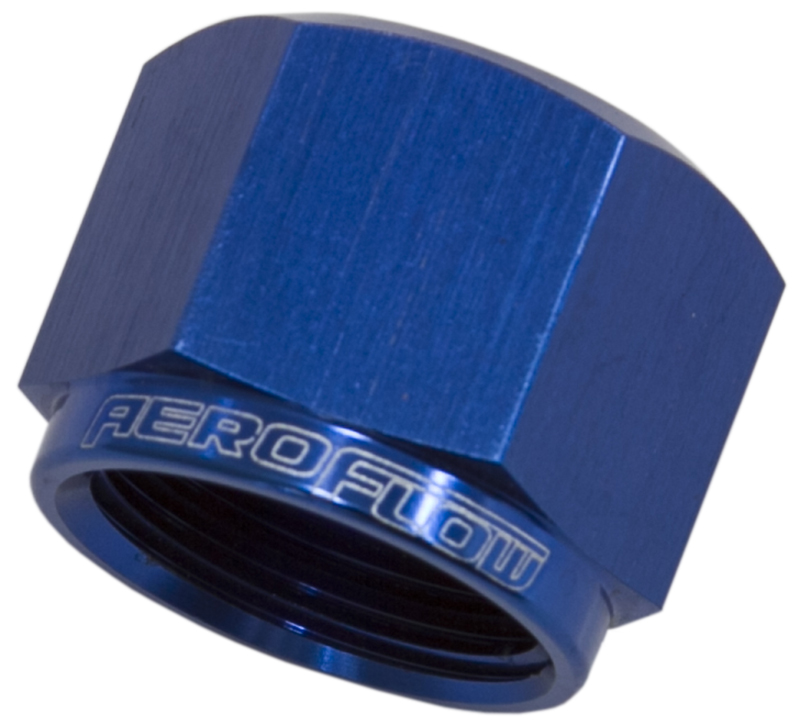 Aeroflow Flare Cap Female -12AN Blue -12AN Female Blank Off