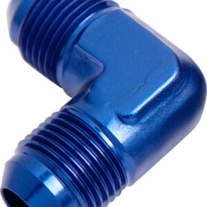 Aeroflow Male Flare Union 90 Deg -10AN Blue Male To Male 90 Deg