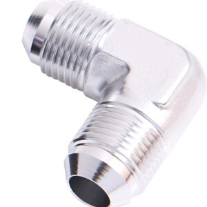 Aeroflow Male Flare Union 90 Deg -10AN Silver Male To Male 90 Deg