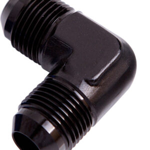 Aeroflow Male Flare Union 90 Deg -12AN Black Male To Male 90 Deg