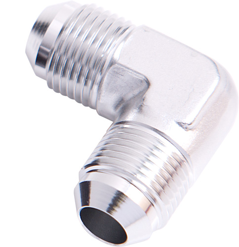 Aeroflow Male Flare Union 90 Deg -16AN Silver Male To Male 90 Deg