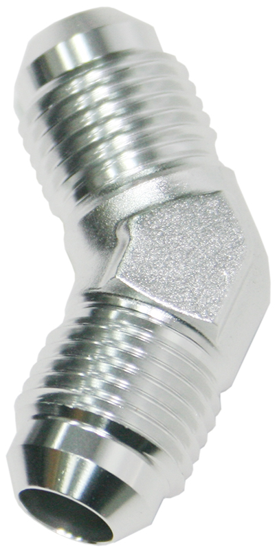 Aeroflow Male -6 45 Deg Union Silver