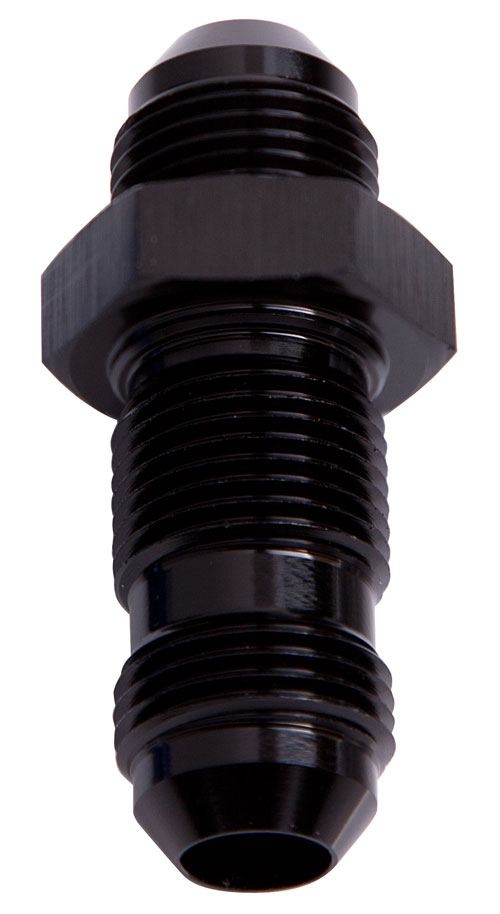 Aeroflow Straight Bulkhead -6AN Black Bulkhead Nut Seperate
