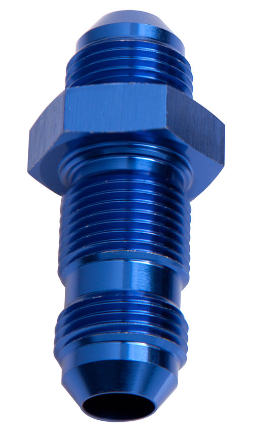 Aeroflow Straight Bulkhead -20AN Blue Bulkhead Nut Seperate