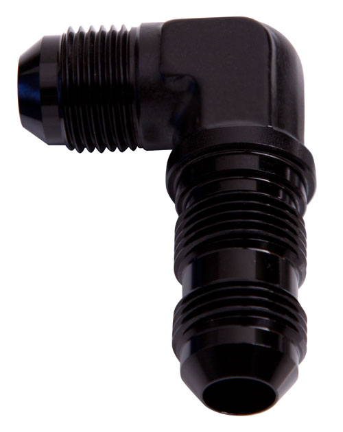 Aeroflow 90 Deg Bulkhead -4AN Black Bulkhead Nut Seperate